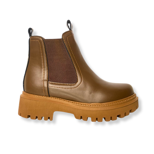Bottines en cuir pour femme marron - Célia