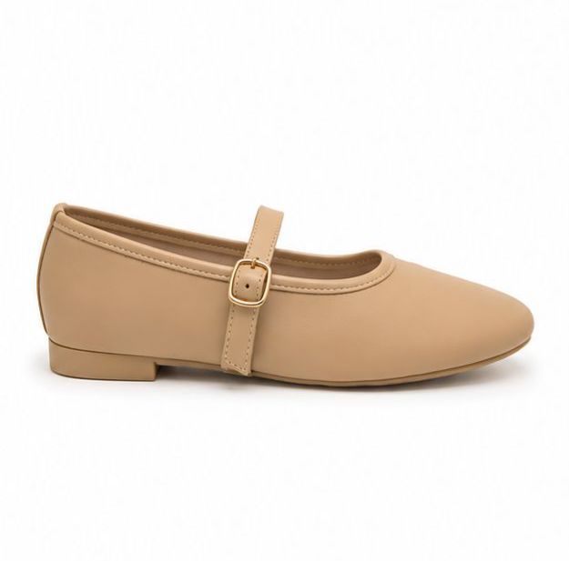 Ballerine en cuir pour femme – Beige – Bella - Lea & Paul Maroc