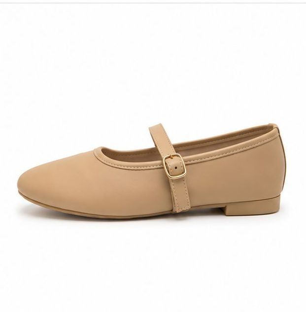 Ballerine en cuir pour femme – Beige – Bella - Lea & Paul Maroc