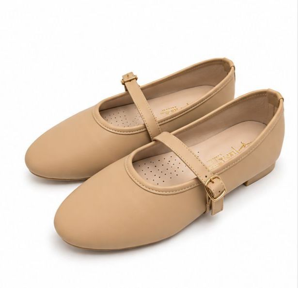Ballerine en cuir pour femme – Beige – Bella - Lea & Paul Maroc