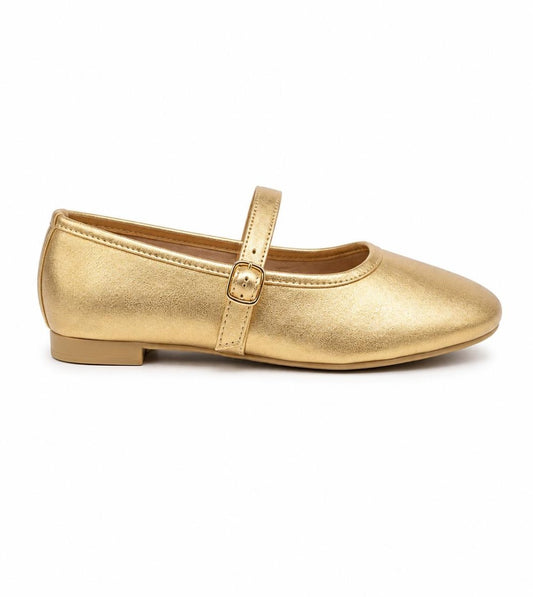 Ballerine en cuir pour femme – Gold – Bella - Lea & Paul Maroc