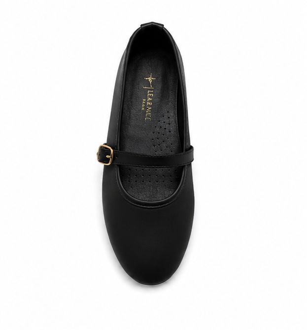 Ballerine en cuir pour femme – Noir – Bella - Lea & Paul Maroc