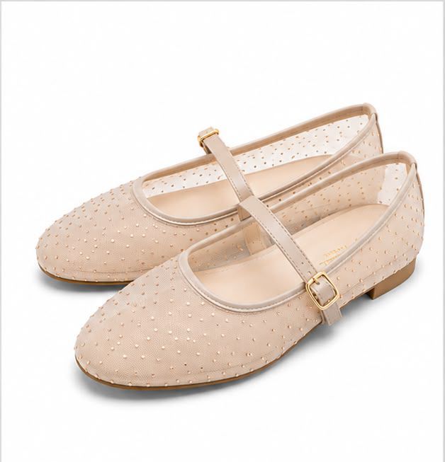 Ballerine en tulle semi-transparent pour femme - Rose Bébé - Crystal - Lea & Paul Maroc