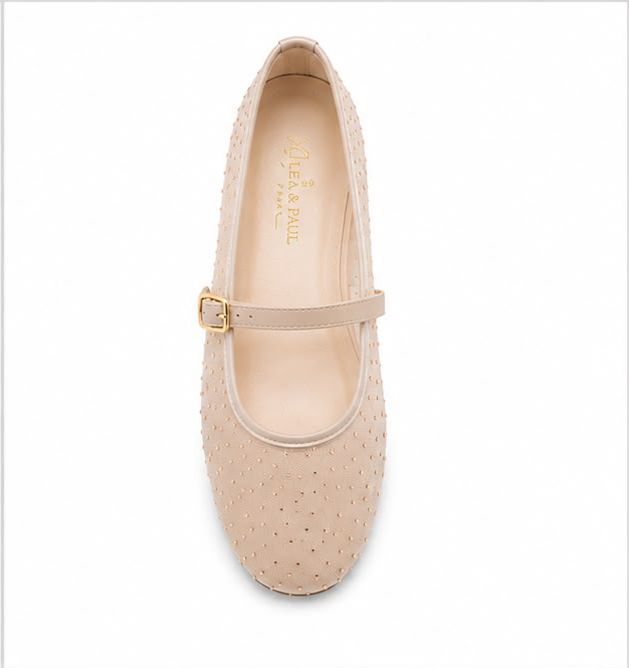 Ballerine en tulle semi-transparent pour femme - Rose Bébé - Crystal - Lea & Paul Maroc
