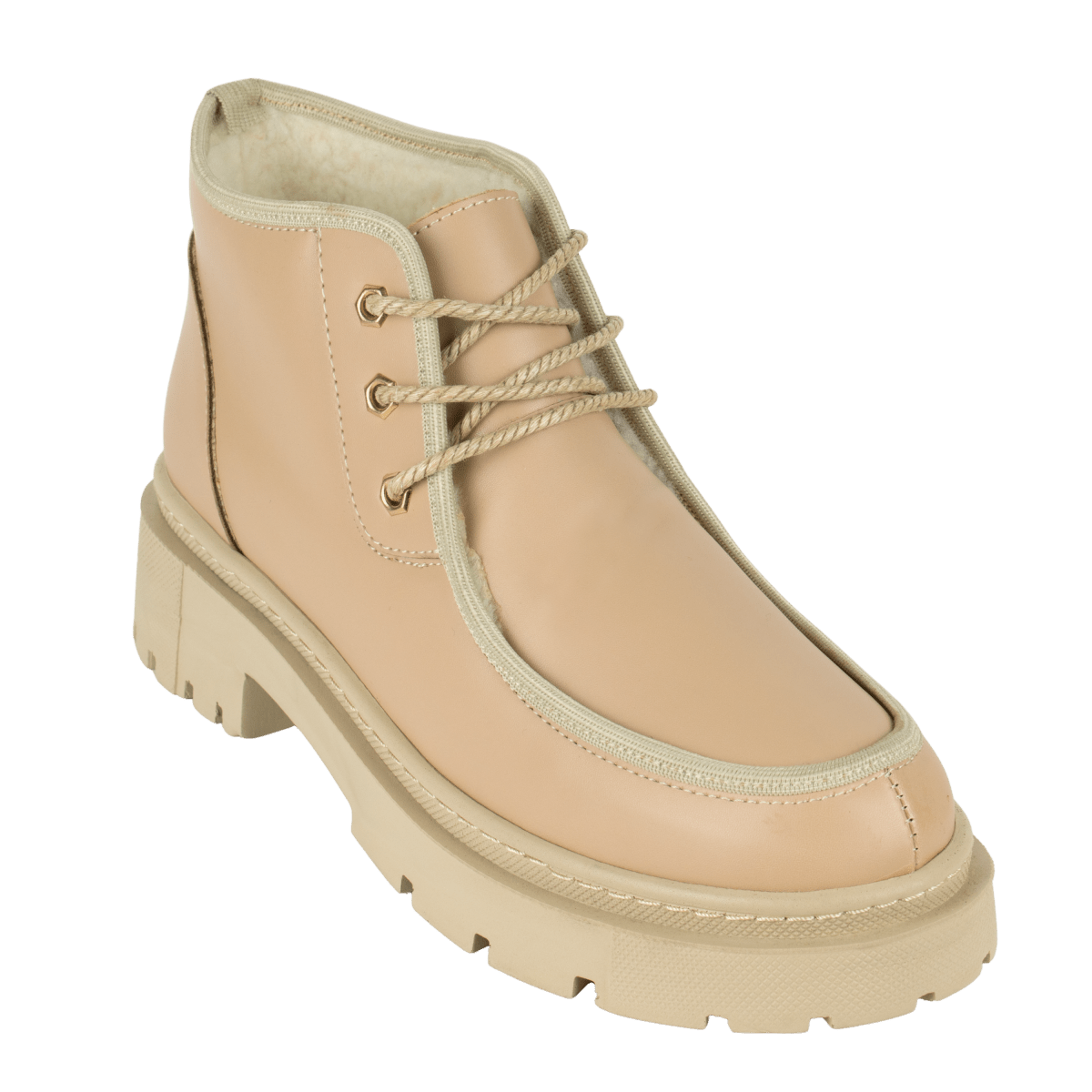 Bottines en Cuir pour femme Beige - CLARA - Lea & Paul Maroc