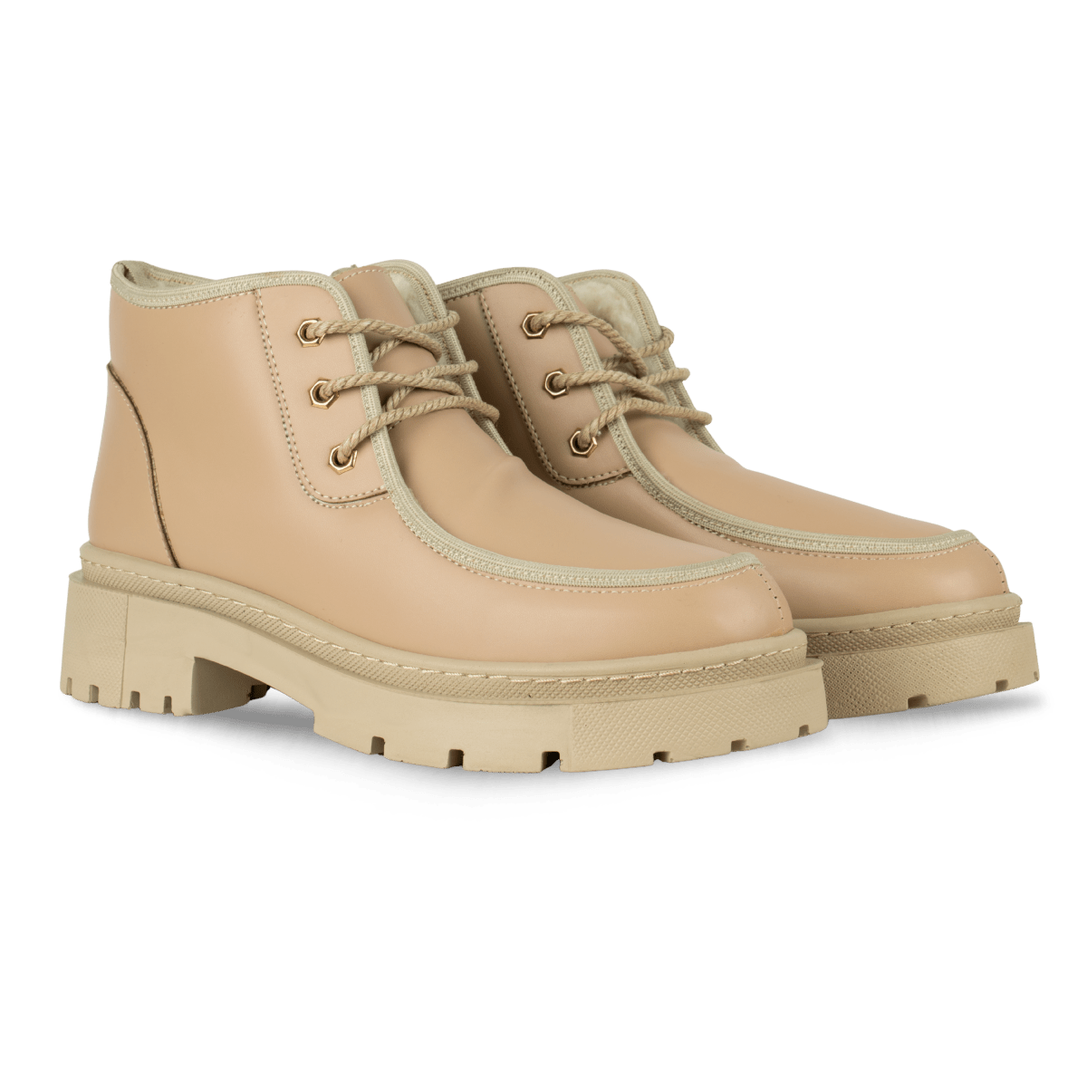 Bottines en Cuir pour femme Beige - CLARA - Lea & Paul Maroc