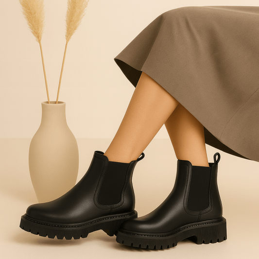 Bottines en cuir pour femme noir - Célia - Lea & Paul Maroc