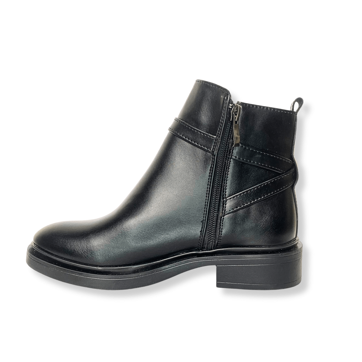 Bottines fourrées en cuir pour femme noir - Lisanne - Lea & Paul Maroc