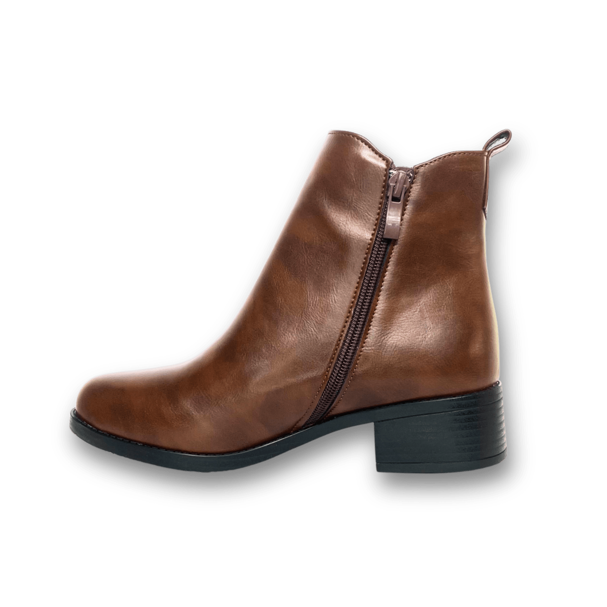 Bottines fourrées en cuir pour femmes - Marron - Rosa - Lea & Paul Maroc