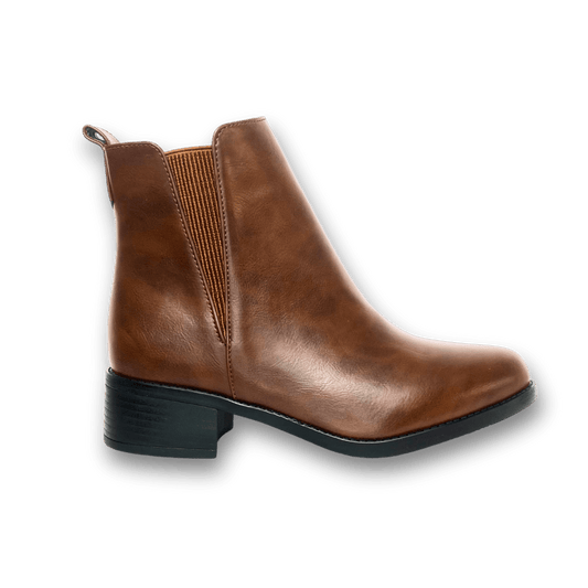 Bottines fourrées en cuir pour femmes - Marron - Rosa - Lea & Paul Maroc