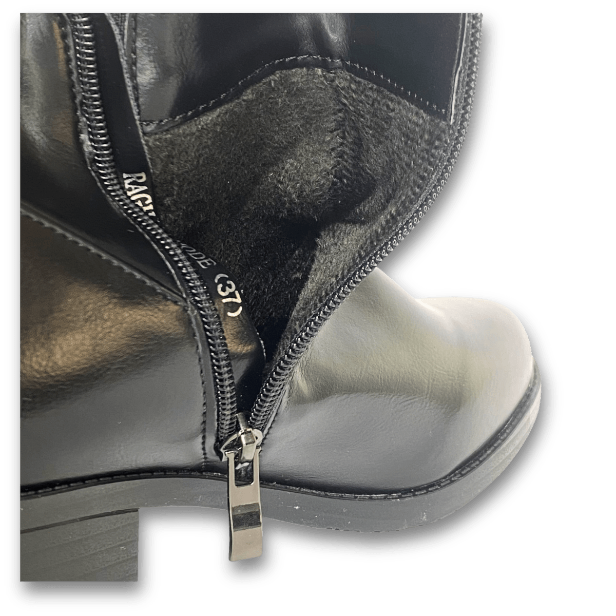Bottines fourrées en cuir pour femmes - Noir - Carmelle - Lea & Paul Maroc