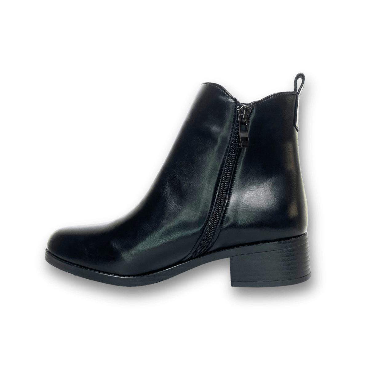 Bottines fourrées en cuir pour femmes - Noir - Rosa - Lea & Paul Maroc