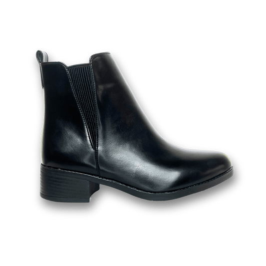 Bottines fourrées en cuir pour femmes - Noir - Rosa - Lea & Paul Maroc