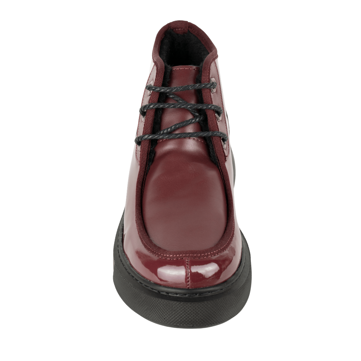 Bottines fourrées en Verni - cuir pour femme Grenat - ÉLISA - Lea & Paul Maroc