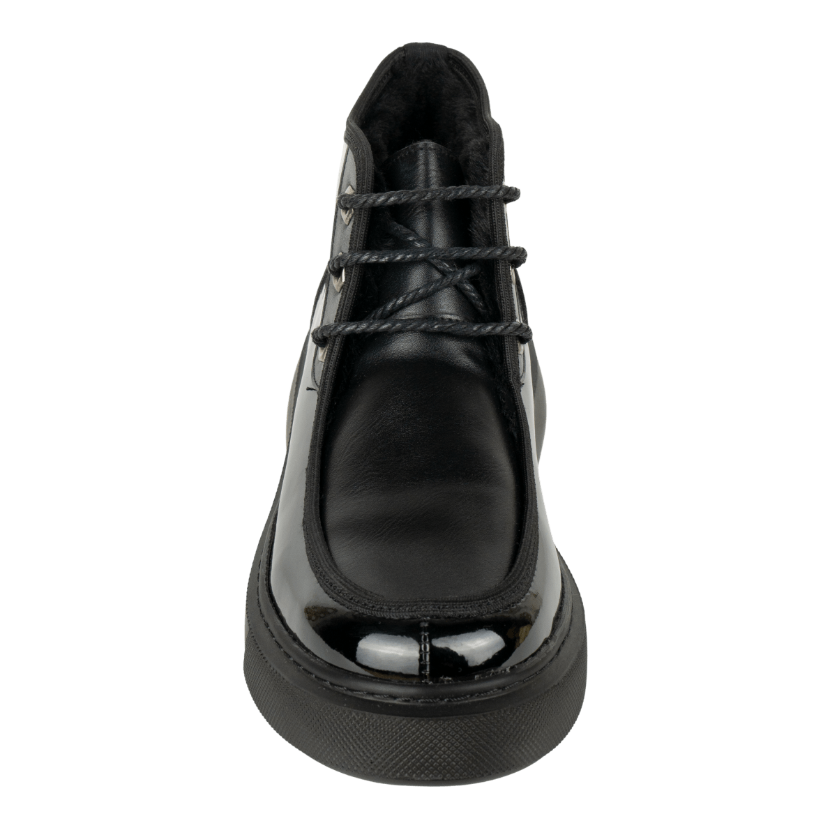 Bottines fourrées en Verni - cuir pour femme Noir - ÉLISA - Lea & Paul Maroc