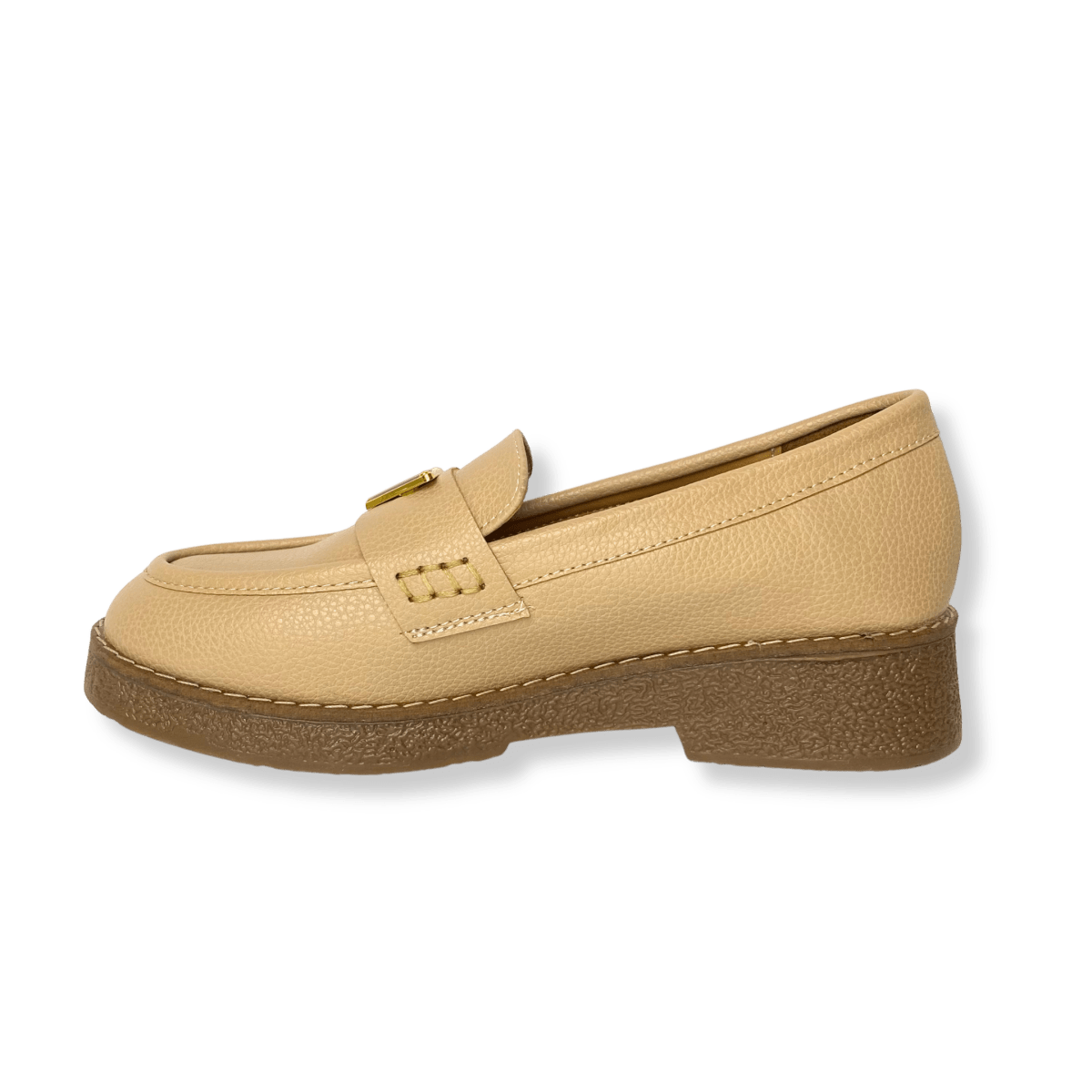Mocassin en cuir pour femmes beige - Lucia - Lea & Paul Maroc