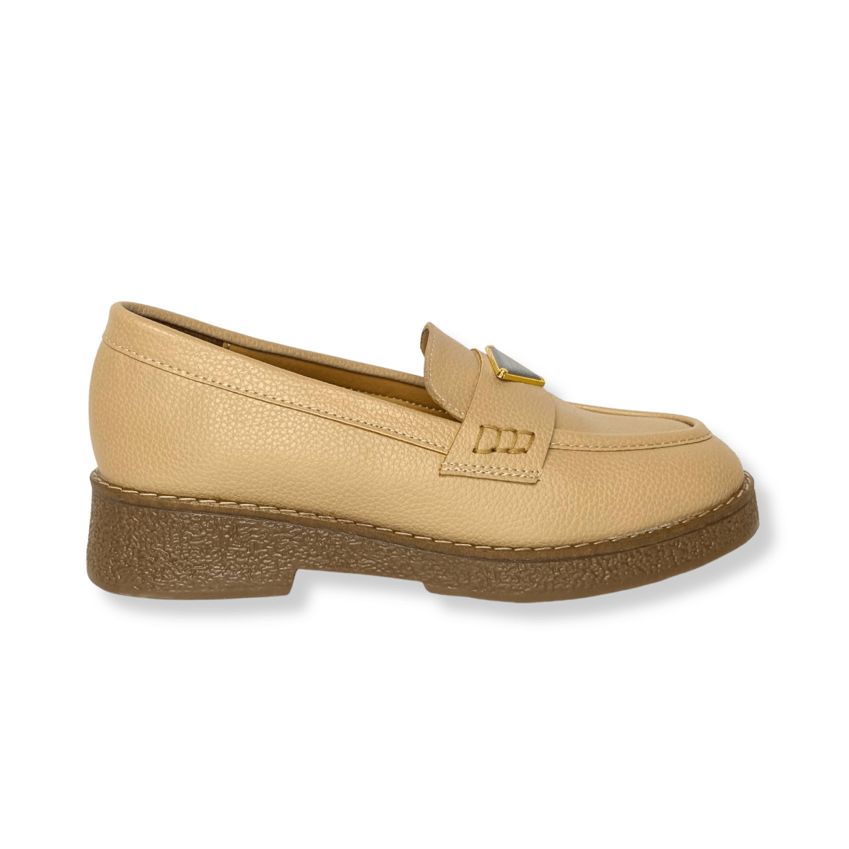 Mocassin en cuir pour femmes beige - Lucia - Lea & Paul Maroc