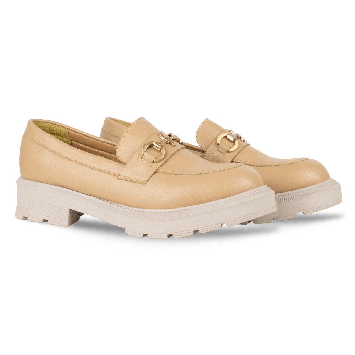 Mocassin en cuir pour femmes beige - Noelle - Lea & Paul Maroc