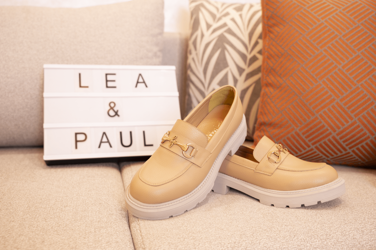 Mocassin en cuir pour femmes beige - Noelle - Lea & Paul Maroc