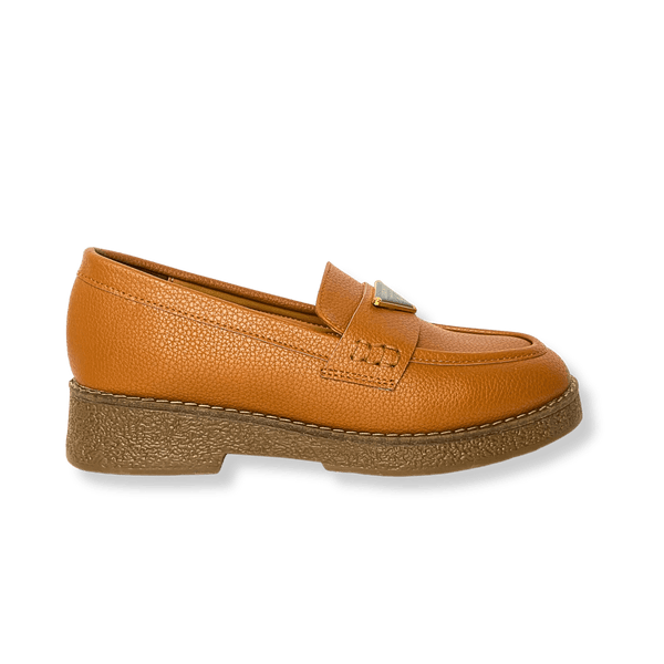 Mocassin en cuir pour femmes marron - Lucia