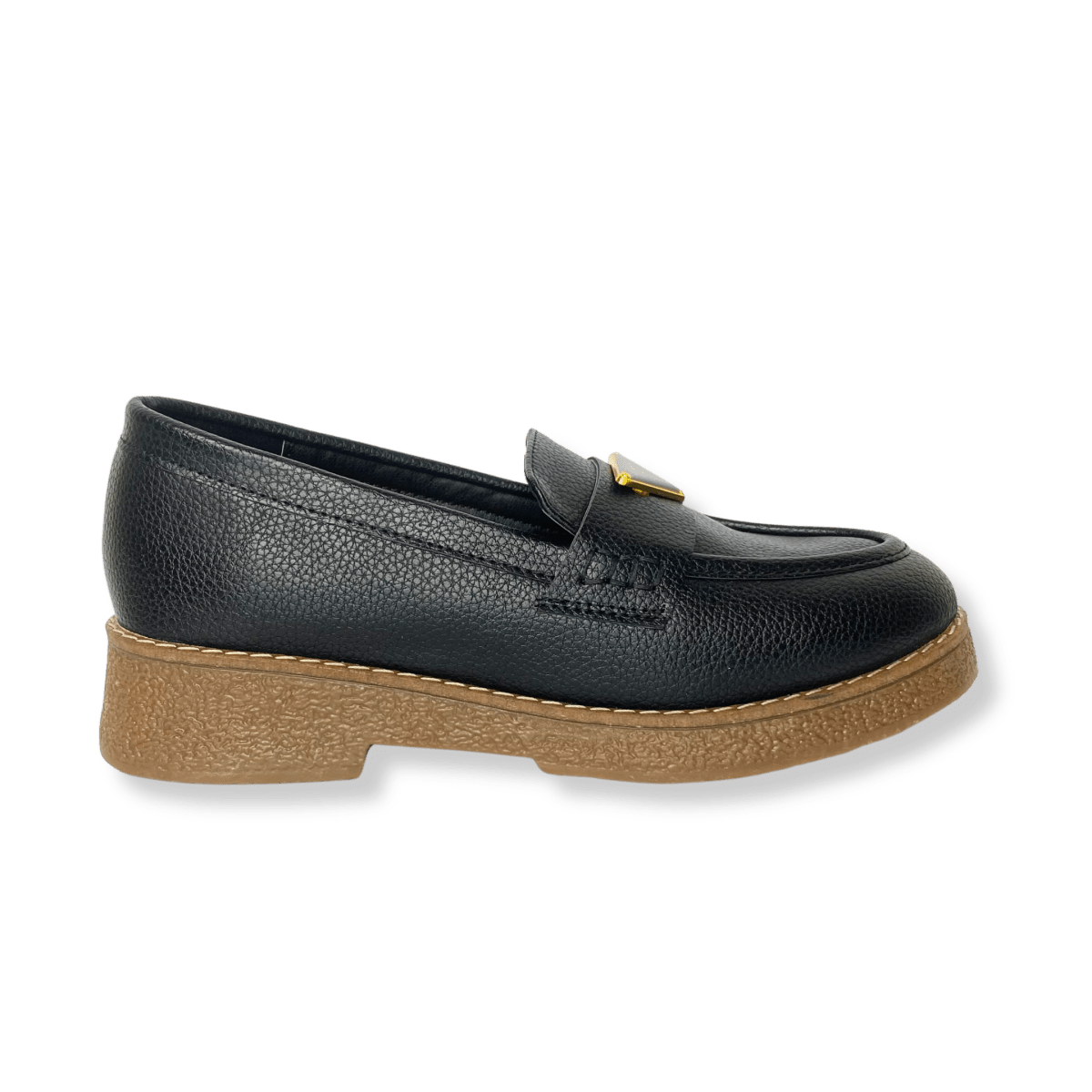 Mocassin en cuir pour femmes noir - Lucia - Lea & Paul Maroc