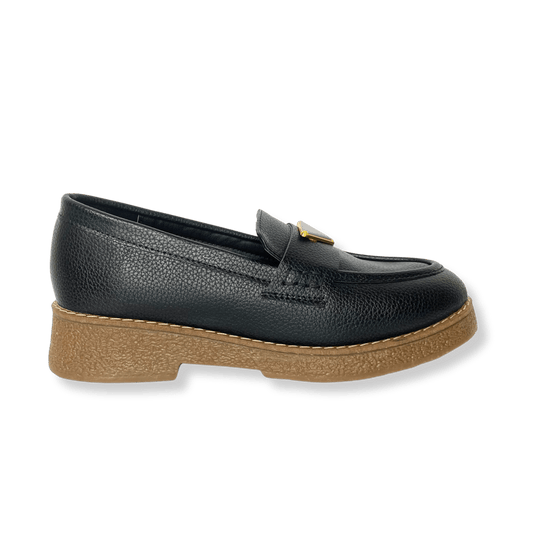 Mocassin en cuir pour femmes noir - Lucia - Lea & Paul Maroc
