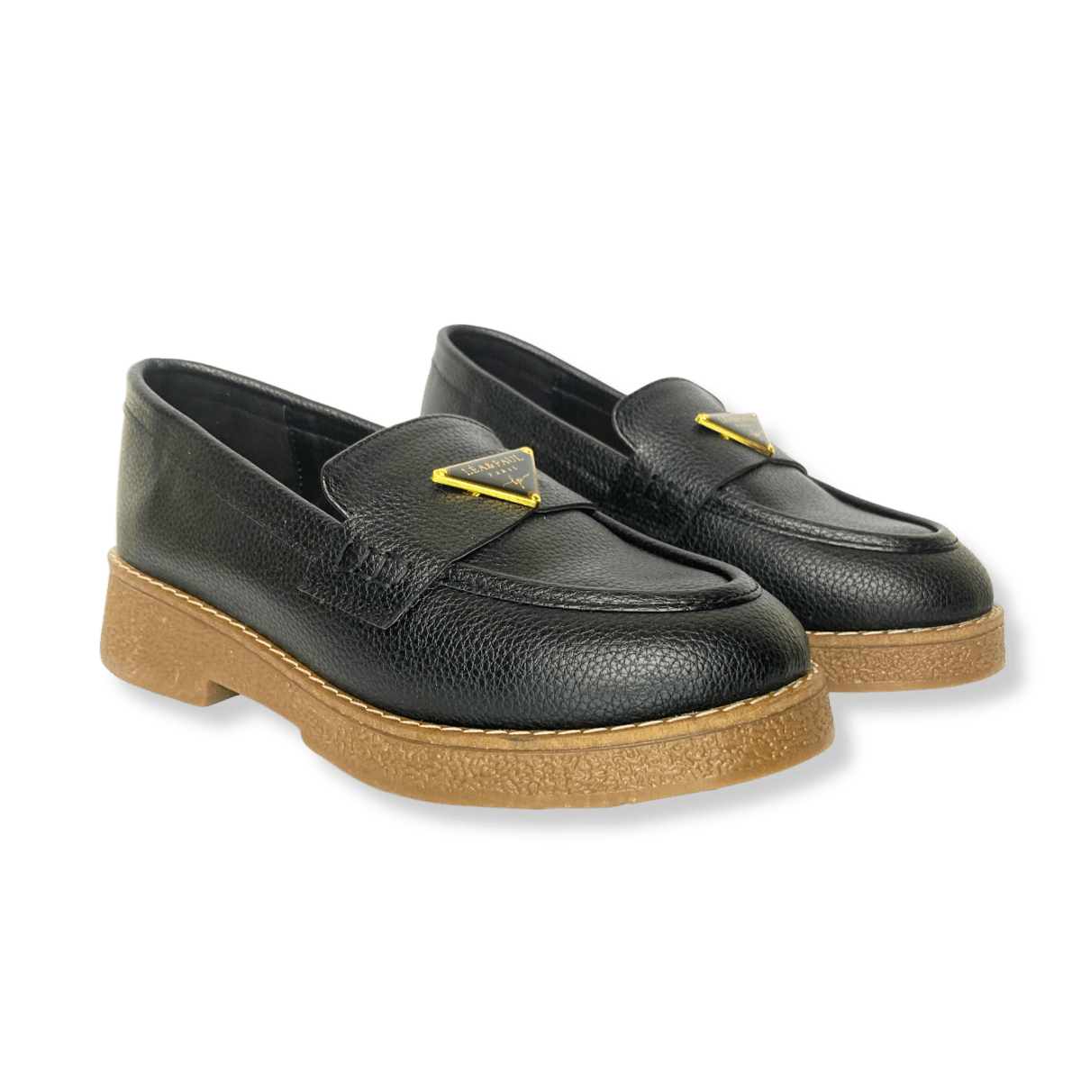 Mocassin en cuir pour femmes noir - Lucia - Lea & Paul Maroc