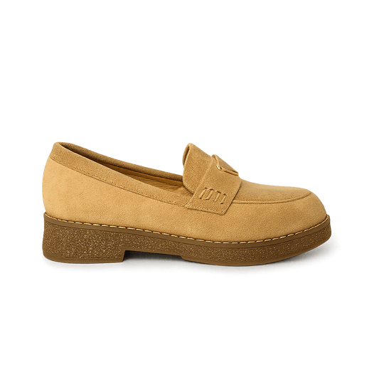 Mocassin en daim pour femmes beige - Armandine - Lea & Paul Maroc