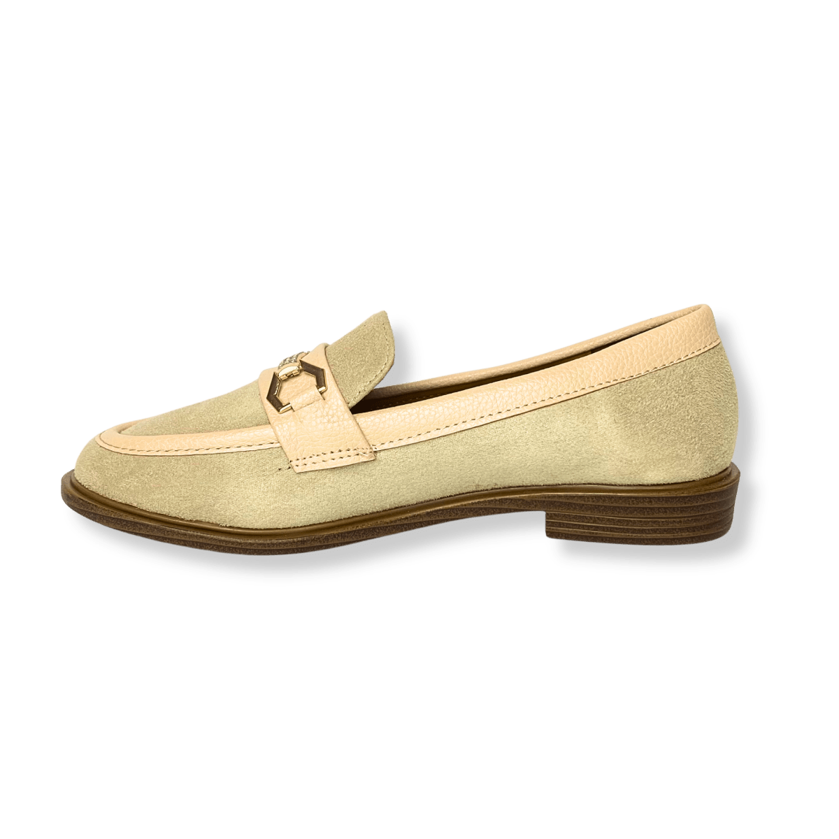 Mocassin en daim pour femmes beige - Elora - Lea & Paul Maroc
