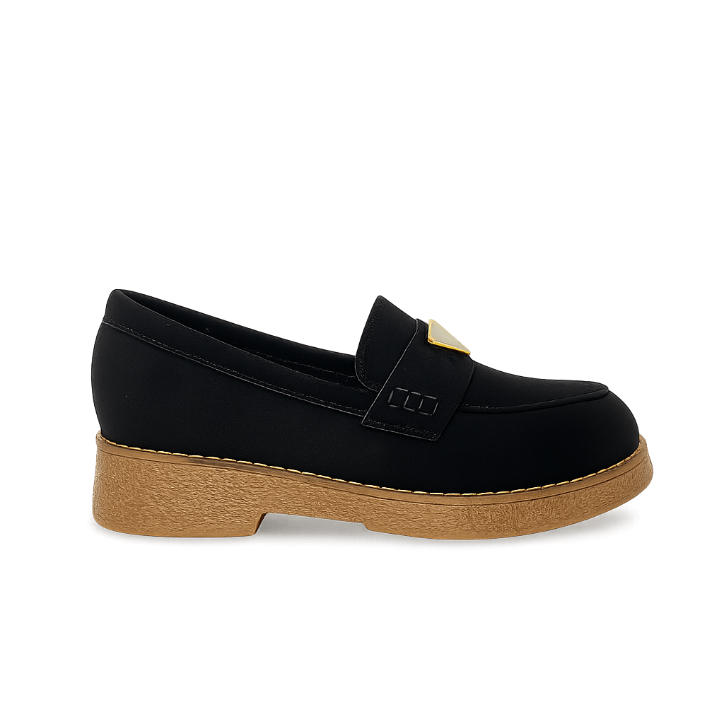 Mocassin en daim pour femmes noir - Armandine - Lea & Paul Maroc