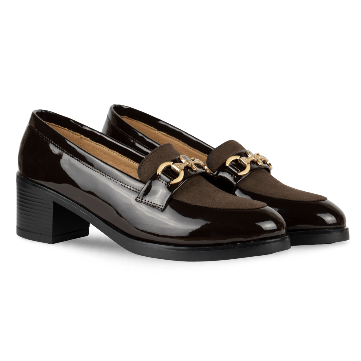 Mocassins à talon pour femme – Marron – Adelle - Lea & Paul Maroc