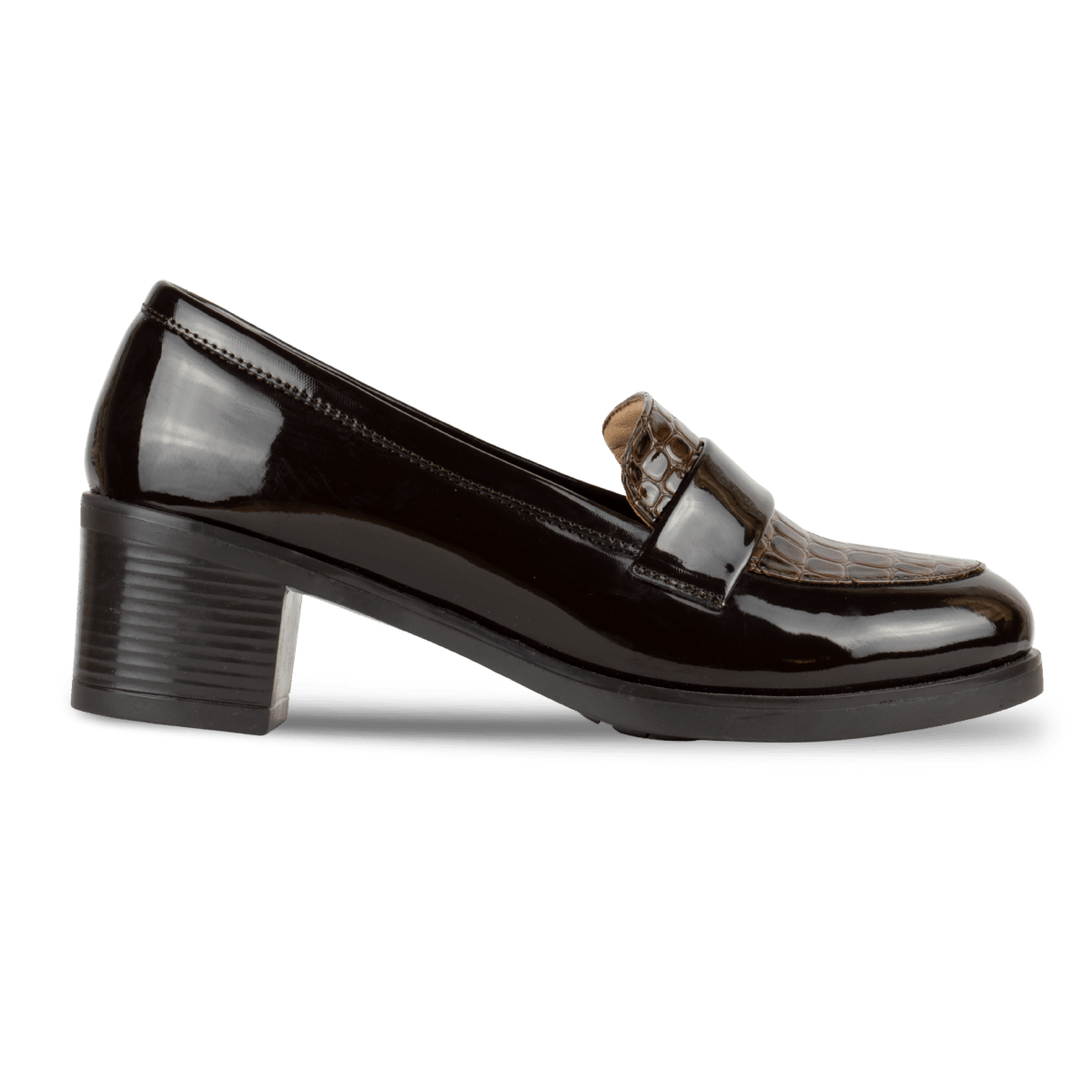 Mocassins à talon pour femme – Marron – Isabelle - Lea & Paul Maroc