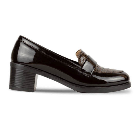 Mocassins à talon pour femme – Marron – Isabelle - Lea & Paul Maroc