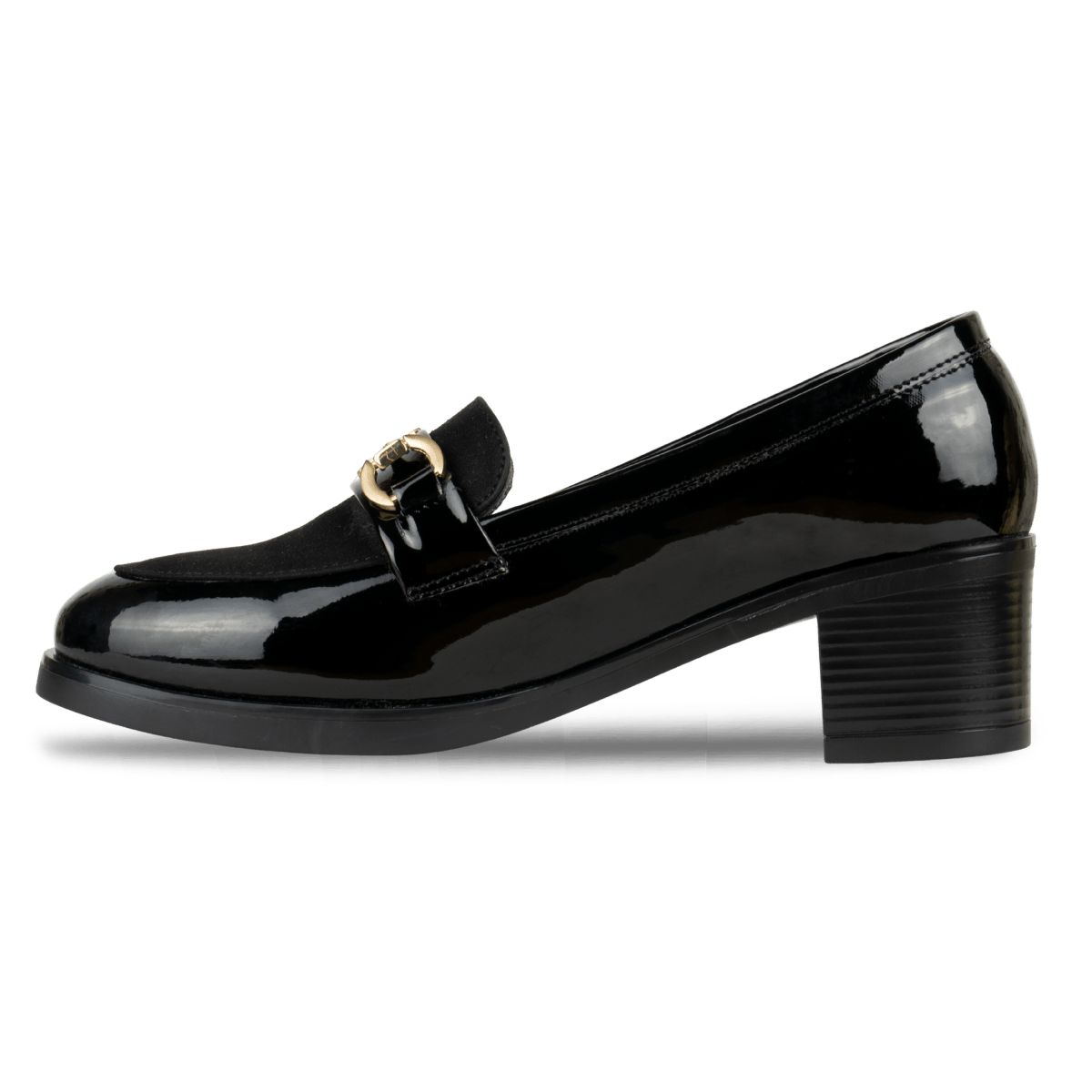 Mocassins à talon pour femme – Noir – Adelle - Lea & Paul Maroc
