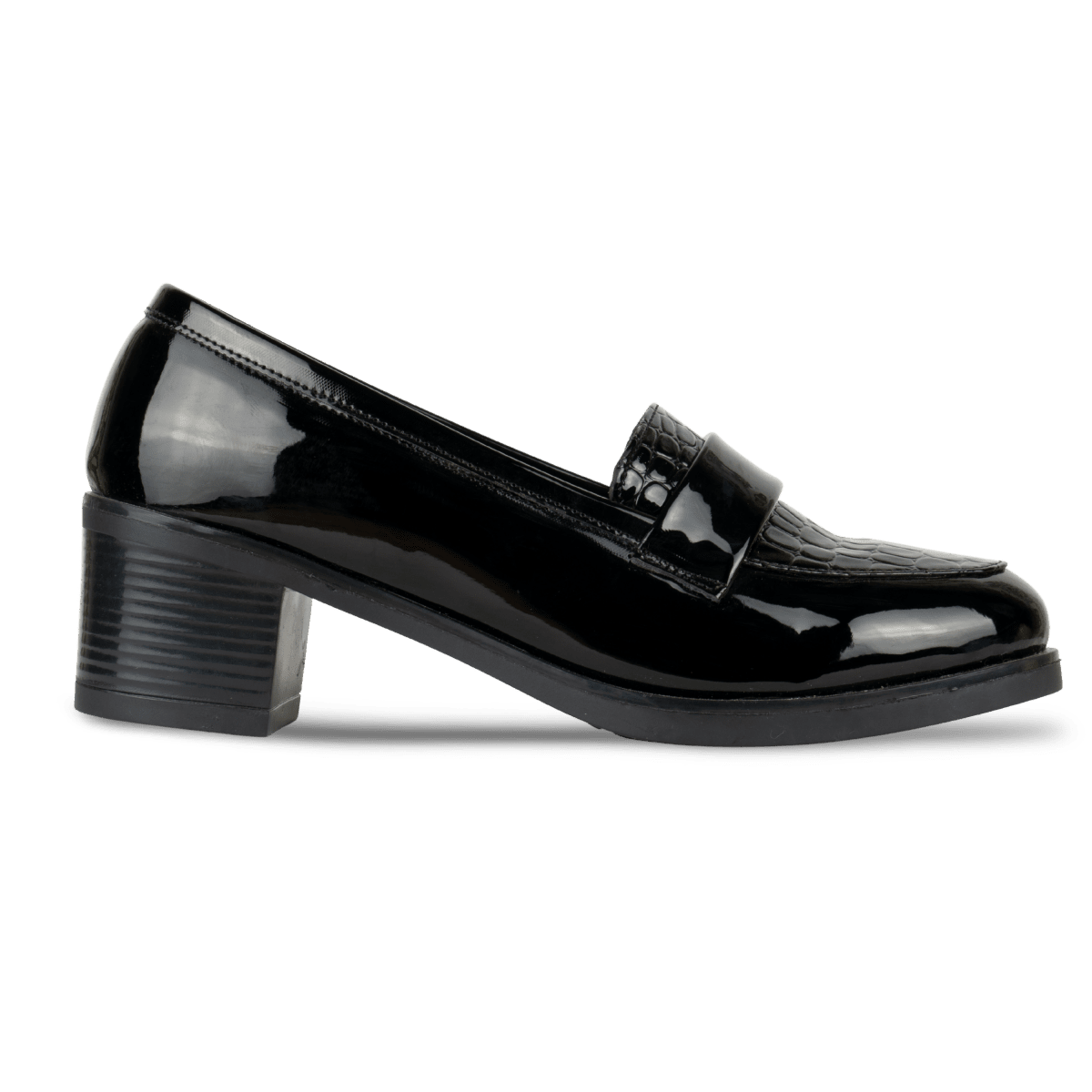 Mocassins à talon pour femme – Noir – Isabelle - Lea & Paul Maroc