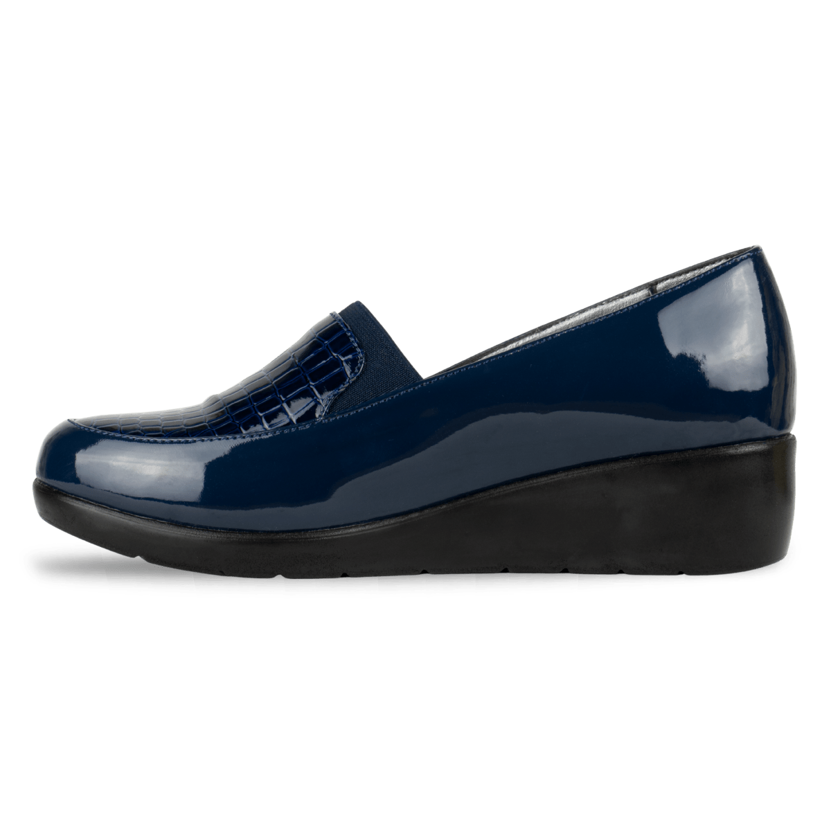 Mocassins Compensé pour femme – Bleu marine – Sophia - Lea & Paul Maroc