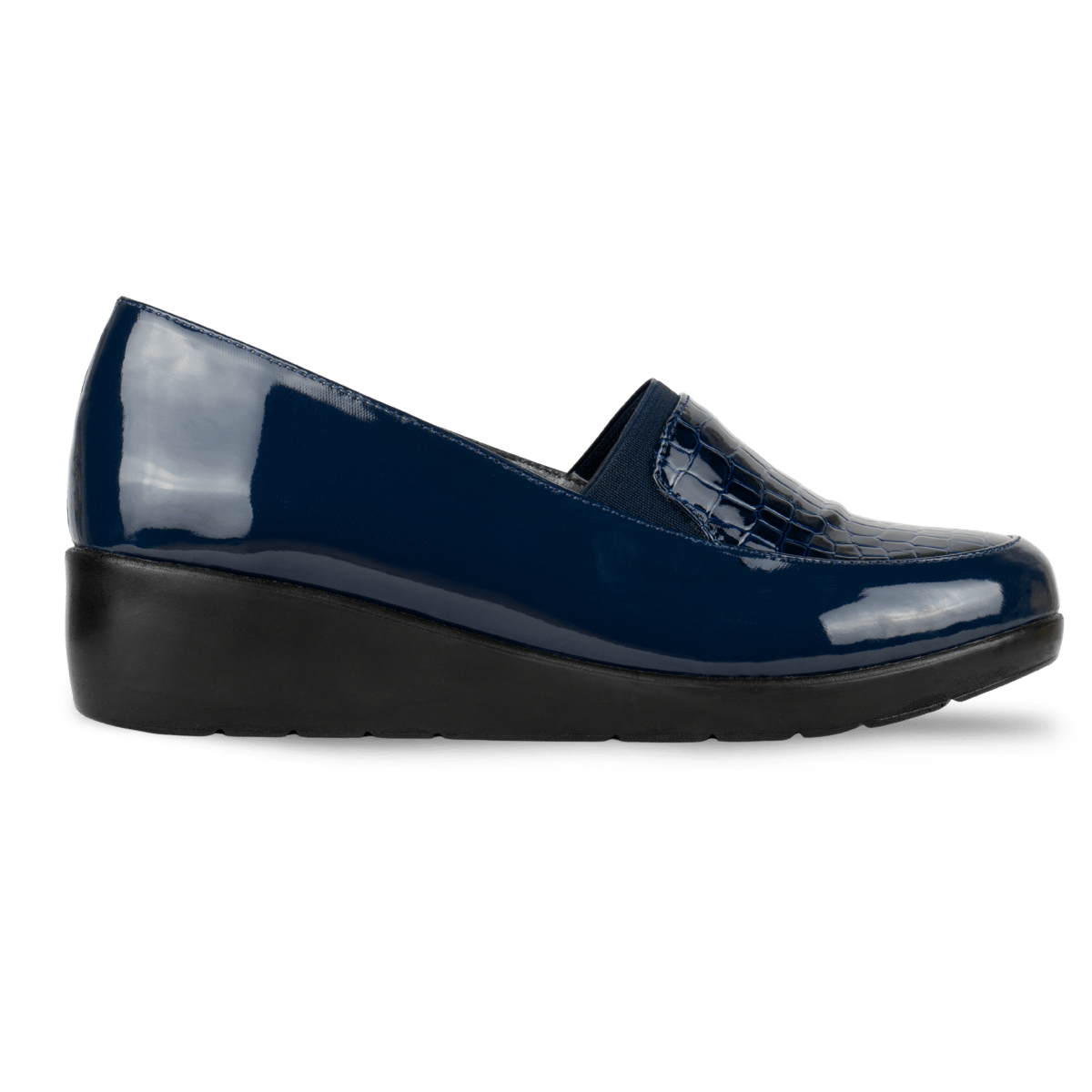 Mocassins Compensé pour femme – Bleu marine – Sophia - Lea & Paul Maroc