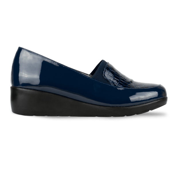 Mocassins Compensé pour femme – Bleu marine  – Sophia
