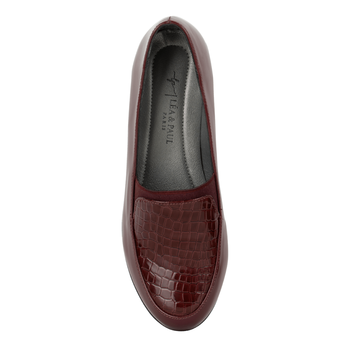 Mocassins Compensé pour femme – Grenat – Sophia - Lea & Paul Maroc