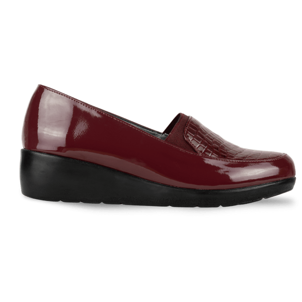 Mocassins Compensé pour femme – Grenat  – Sophia