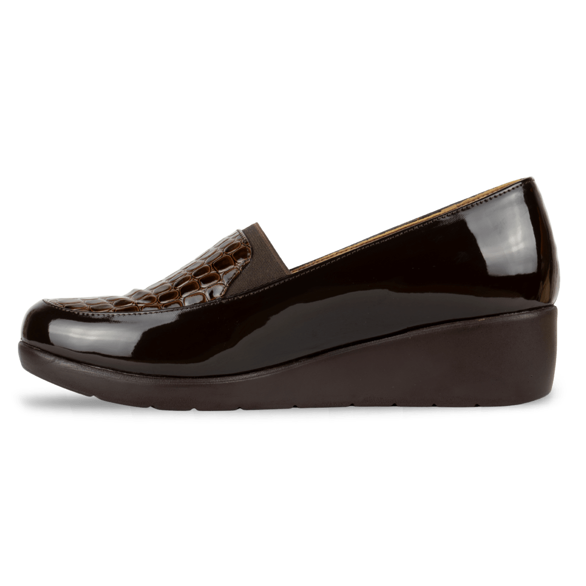 Mocassins Compensé pour femme – Marron – Sophia - Lea & Paul Maroc