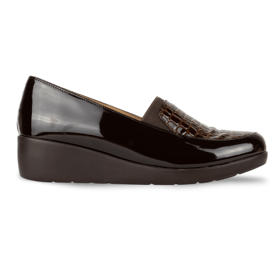 Mocassins Compensé pour femme – Marron – Sophia - Lea & Paul Maroc