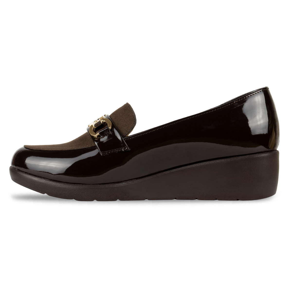 Mocassins en cuir vernis pour femme – Marron – Aurelia - Lea & Paul Maroc