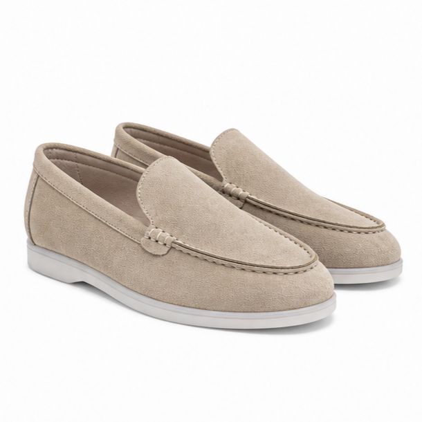 Mocassins en Daim cuir pour femme – Beige – Velina - Lea & Paul Maroc