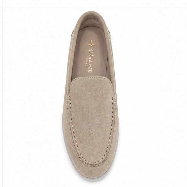Mocassins en Daim cuir pour femme – Beige – Velina - Lea & Paul Maroc
