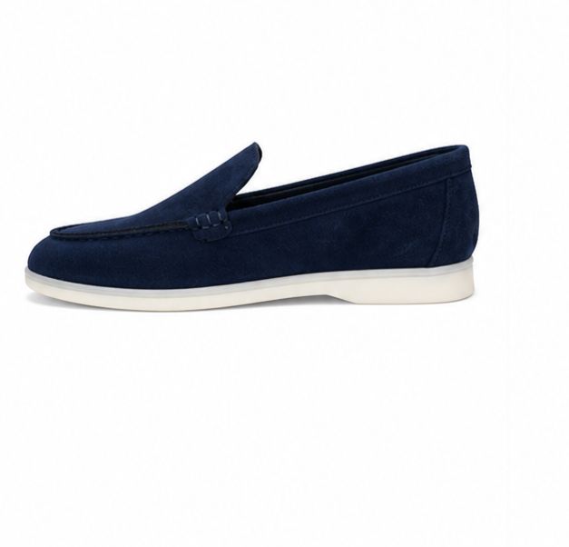 Mocassins en Daim cuir pour femme – Bleu marine – Velina - Lea & Paul Maroc