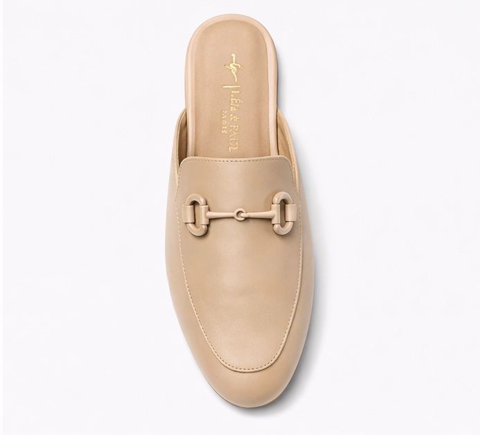 Mules en Cuir pour femme – Beige – Layali - Lea & Paul Maroc