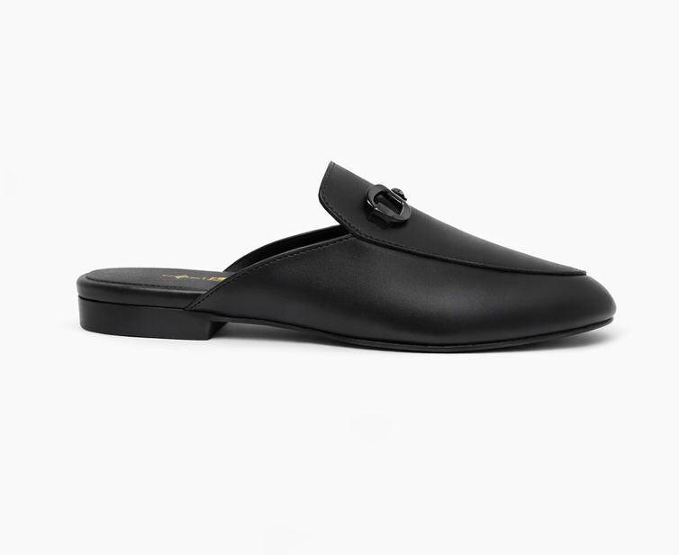 Mules en Cuir pour femme – Noir – Layali - Lea & Paul Maroc