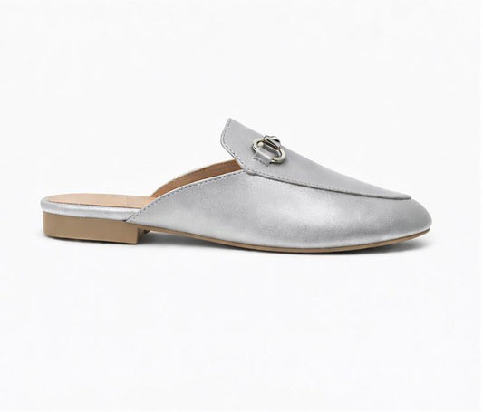 Mules en Cuir pour femme – Silver – Layali - Lea & Paul Maroc