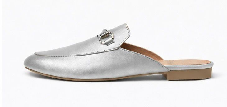 Mules en Cuir pour femme – Silver – Layali - Lea & Paul Maroc